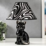 Лампа настольная 16279/1BK+CR Е14 40Вт черно-хромовый 25х25х34 см