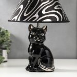 Лампа настольная 16279/1BK+CR Е14 40Вт черно-хромовый 25х25х34 см