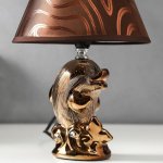 Лампа настольная 16280/1BR+GD Е14 40Вт коричнево-золотой 20х20х28 см