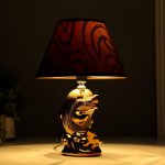 Лампа настольная 16280/1BR+GD Е14 40Вт коричнево-золотой 20х20х28 см