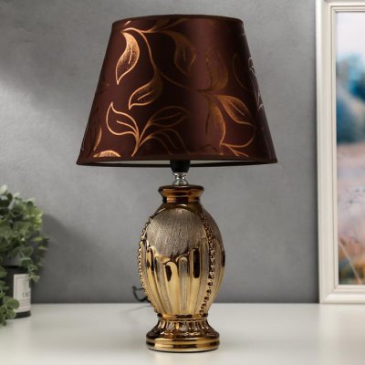 Лампа настольная 16281/1BR+GD Е14 40Вт коричнево-золотой 24х24х40 см Лампа настольная 16281/1BR+GD Е14 40Вт коричнево-золотой 24х24х40 см