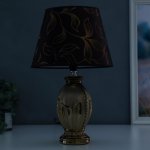 Лампа настольная 16281/1BR+GD Е14 40Вт коричнево-золотой 24х24х40 см