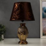 Лампа настольная 16281/1BR+GD Е14 40Вт коричнево-золотой 24х24х40 см