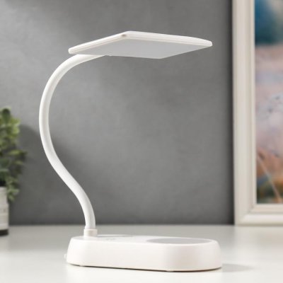 Лампа настольная с ночником 16285/1 54хLED 6Вт АКБ USB белый 17х18х39 см