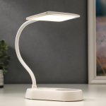 Лампа настольная с ночником 16285/1 54хLED 6Вт АКБ USB белый 17х18х39 см