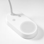 Лампа настольная с ночником 16285/1 54хLED 6Вт АКБ USB белый 17х18х39 см