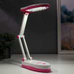 Лампа настольная 16289/1BL 25хLED 3Вт 2 режима USB АКБ бело-розовый 17х7,5х6,5 см