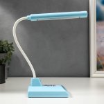 Лампа настольная 16291/1BL 16хLED 2Вт 2 режима USB АКБ синий 9х12х46 см