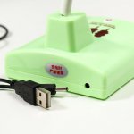 Лампа настольная 16291/1GR 16хLED 2Вт 2 режима USB АКБ зеленый 9х12х46 см