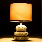 Лампа настольная 16295/1 E14 40Вт бело-серый 15х15х26 см