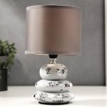 Лампа настольная 16295/1 E14 40Вт бело-серый 15х15х26 см