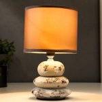 Лампа настольная 16295/1 E14 40Вт бело-серый 15х15х26 см