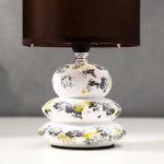 Лампа настольная 16296/1 E14 40Вт бело-коричневый 15х15х26 см