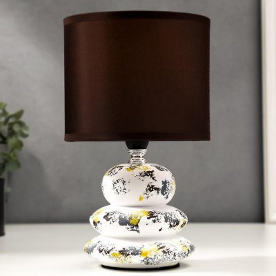 Лампа настольная 16296/1 E14 40Вт бело-коричневый 15х15х26 см