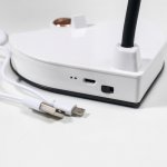 Лампа настольная сенсорная 1521/1WT LED 4Вт АКБ USB 3 режима белый 14,3х12х35 см