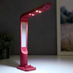 Лампа настольная сенсорная 1522/1PK 10хLED 5Вт АКБ USB 3 режима розовый 6,5х9х25,5 см