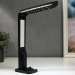 Лампа настольная сенсорная 1522/1BK 10хLED 5Вт АКБ USB 3 режима черный 6,5х9х25,5 см