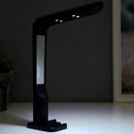 Лампа настольная сенсорная 1522/1BK 10хLED 5Вт АКБ USB 3 режима черный 6,5х9х25,5 см