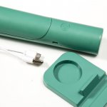 Лампа настольная сенсорная 1522/1GR 10хLED 5Вт АКБ USB 3 режима зеленый 6,5х9х25,5 см