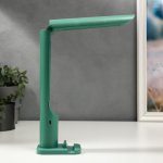 Лампа настольная сенсорная 1522/1GR 10хLED 5Вт АКБ USB 3 режима зеленый 6,5х9х25,5 см