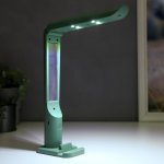 Лампа настольная сенсорная 1522/1GR 10хLED 5Вт АКБ USB 3 режима зеленый 6,5х9х25,5 см