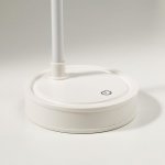 Лампа настольная сенсорная 1523/1WT 30хLED 3Вт АКБ USB 2 режима белый 10х10х41 см