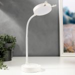 Лампа настольная сенсорная 1523/1WT 30хLED 3Вт АКБ USB 2 режима белый 10х10х41 см