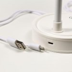 Лампа настольная сенсорная 1523/1WT 30хLED 3Вт АКБ USB 2 режима белый 10х10х41 см