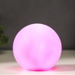 Ночник "Мячик" LED от батареек 3xLR44 розовый  10х10х10 см