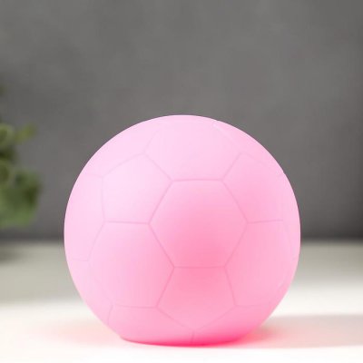 Ночник "Мячик" LED от батареек 3xLR44 розовый  10х10х10 см