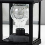 Ночник "Фонарь 3" LED от батареек 3хААА черный 10,5х10,5х21,5 см