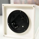 Ночник "Пламя" LED от батареек 3хААА белый 12,8х12,8х26 см