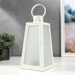 Ночник "Пламя" LED от батареек 3хААА белый 12,8х12,8х26 см