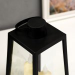 Ночник "3 свечи" LED от батареек 3хААА черный 16,х16х32 см