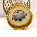 Ночник "Клетка с птичкой" LED от батареек 3хААА золото 15х15х33 см
