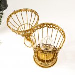 Ночник "Клетка с птичкой" LED от батареек 3хААА золото 15х15х33 см