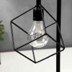 Ночник лофт "Студия 2" чёрная 3ААА 17х14х30,5 см