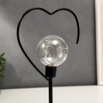 Ночник настольный "Сердце" LED от батареек 3хААА черный 11х16,5х36,4 см