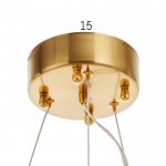 Люстра 1172/1 LED 75Вт золото 60х60х20 см