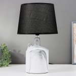 Лампа настольная 16357/1 E14 40Вт бело-черный 22х22х36 см