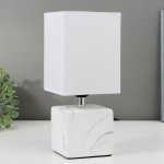 Лампа настольная 16375/1 E27 40Вт бело-серый 16х16х29 см