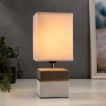 Лампа настольная 16376/1 E27 40Вт бело-серый 16х16х29 см