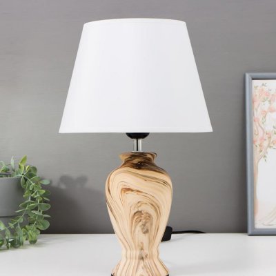 Лампа настольная 16382/1 E27 40Вт бежево-белый 23х23х39 см Лампа настольная 16382/1 E27 40Вт бежево-белый 23х23х39 см