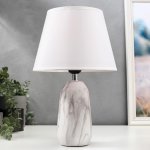 Лампа настольная 16383/1 E27 40Вт бело-серый 23х23х39 см