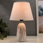 Лампа настольная 16383/1 E27 40Вт бело-серый 23х23х39 см