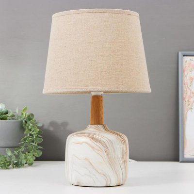 Лампа настольная 16386/1 E14 40Вт бежевый 22х22х37 см Лампа настольная 16386/1 E14 40Вт бежевый 22х22х37 см