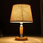 Лампа настольная 16389/1 E14 40Вт бежево-хромовый 22х22х37 см