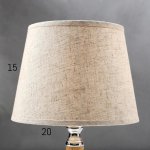 Лампа настольная 16389/1 E14 40Вт бежево-хромовый 22х22х37 см