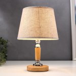 Лампа настольная 16389/1 E14 40Вт бежево-хромовый 22х22х37 см