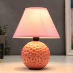 Лампа настольная 16402/1PK E14 40Вт розовый 17х17х24 см